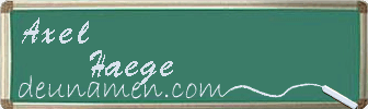 Axel Haege Visitenkarte